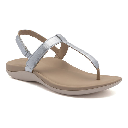 ABEO Footwear Oasis T Strap Metatarsal Silver