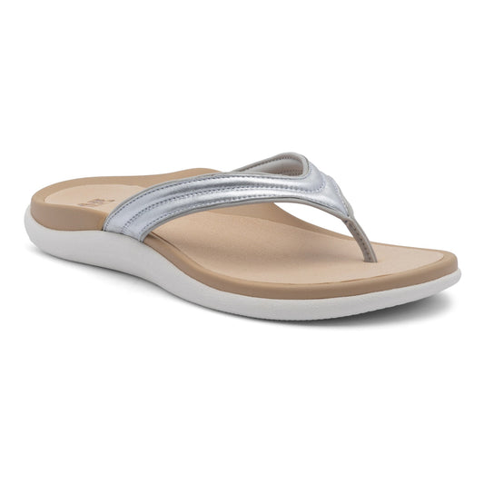 ABEO Footwear Laguna Thin Strap Metatarsal Silver