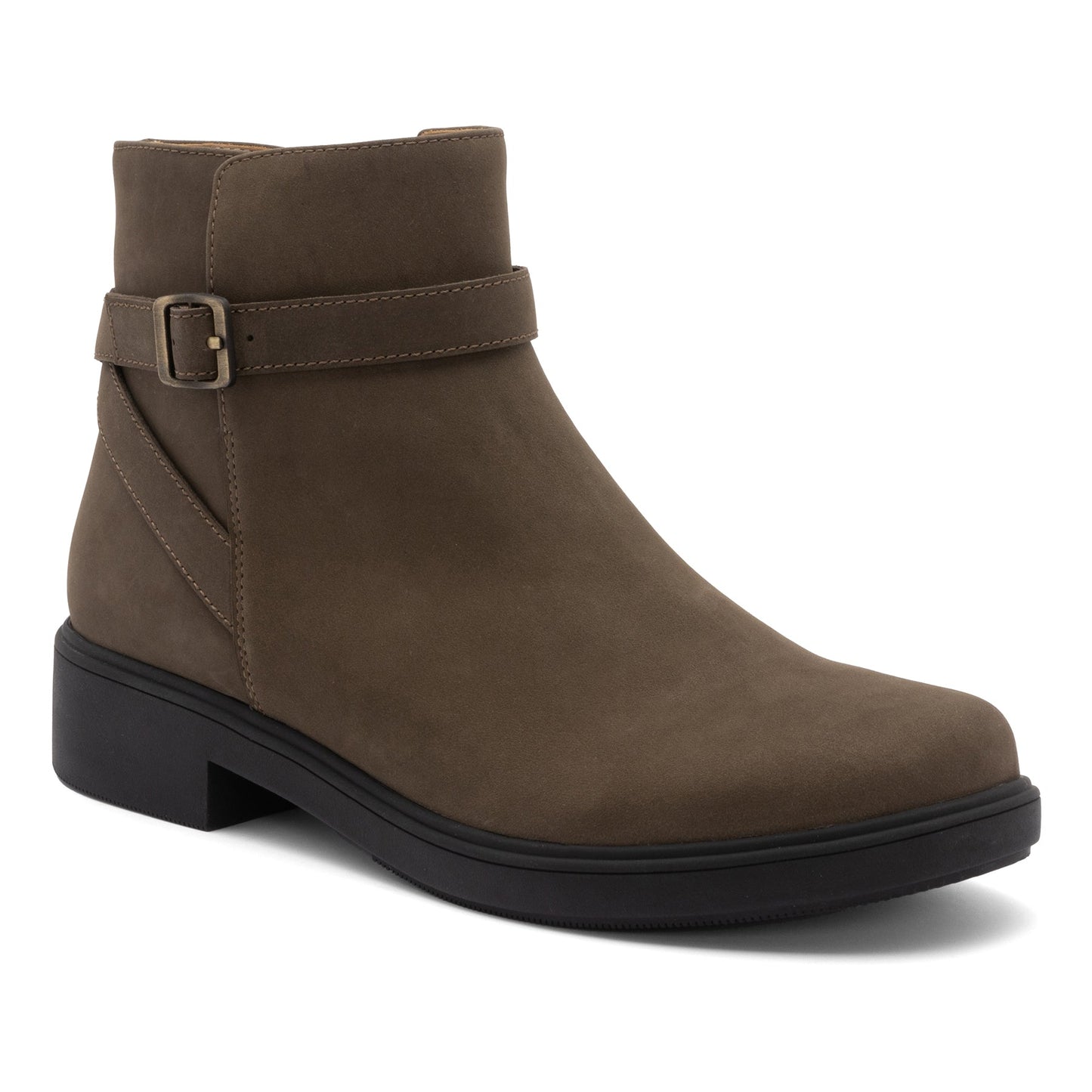 ABEO Footwear Compass Buckle Olive Nubuck