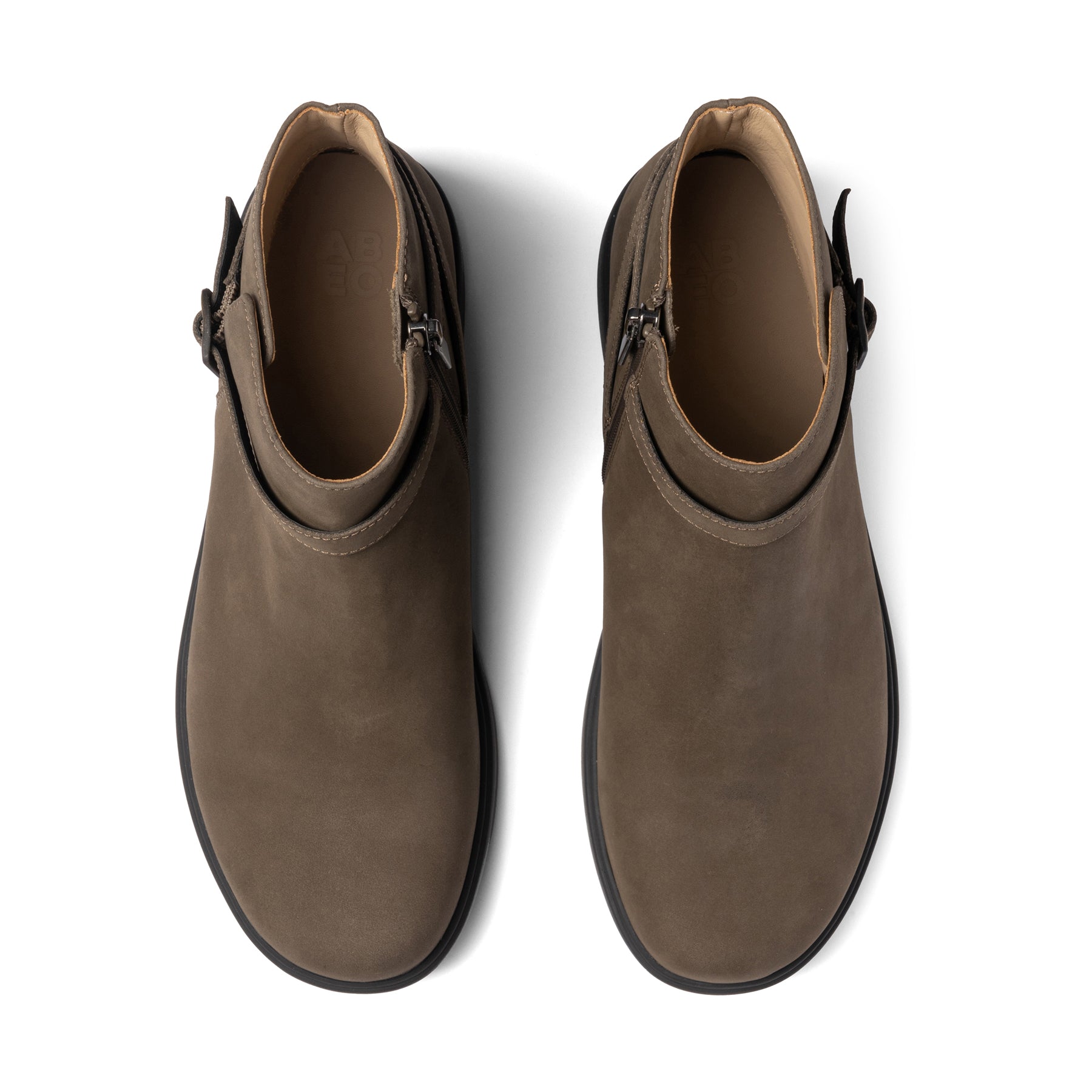 ABEO Footwear Compass Buckle Olive Nubuck