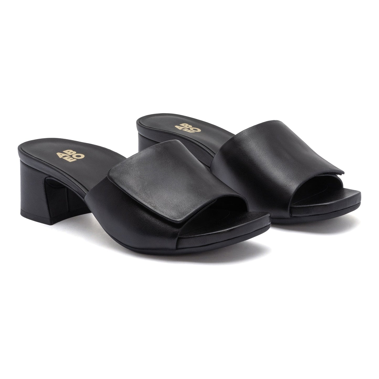 ABEO Footwear Avenue Slide Black Leather