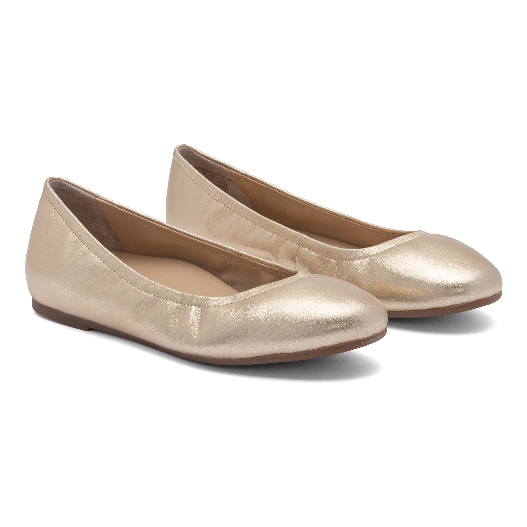 ABEO Footwear Promenade Flat Gold