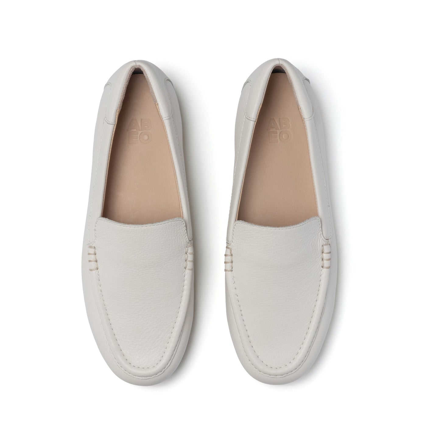 ABEO Footwear Harbor White Pebble Leather