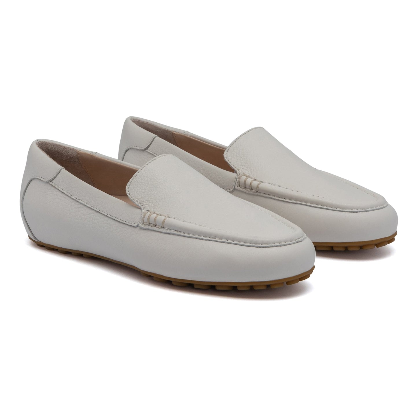 ABEO Footwear Harbor White Pebble Leather