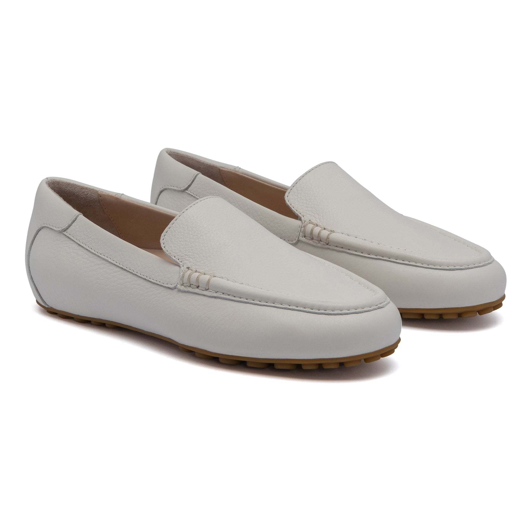 ABEO Footwear Harbor White Pebble Leather
