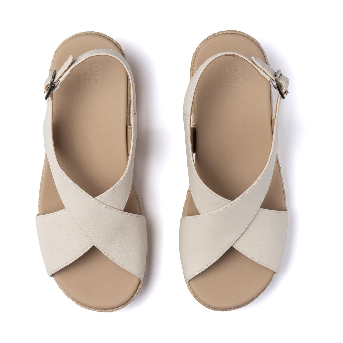 ABEO Footwear Riviera Cross Metatarsal Off White Leather
