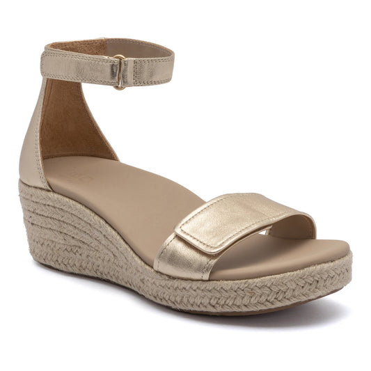 ABEO Footwear Riviera Ankle Sandal Metatarsal Light Gold Leather