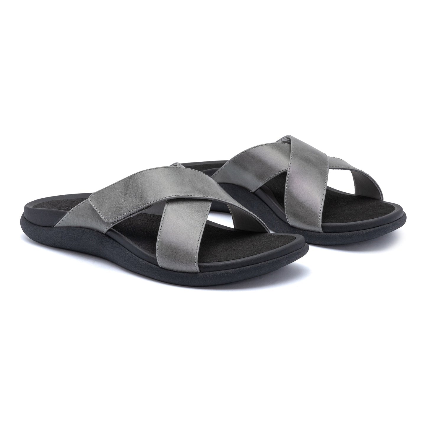 ABEO Footwear Laguna Slide Metatarsal Silver Leather