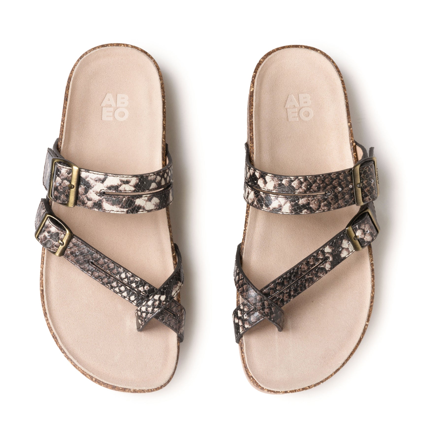 ABEO Footwear Lanai Thong Sandal Metatarsal Natural Snake