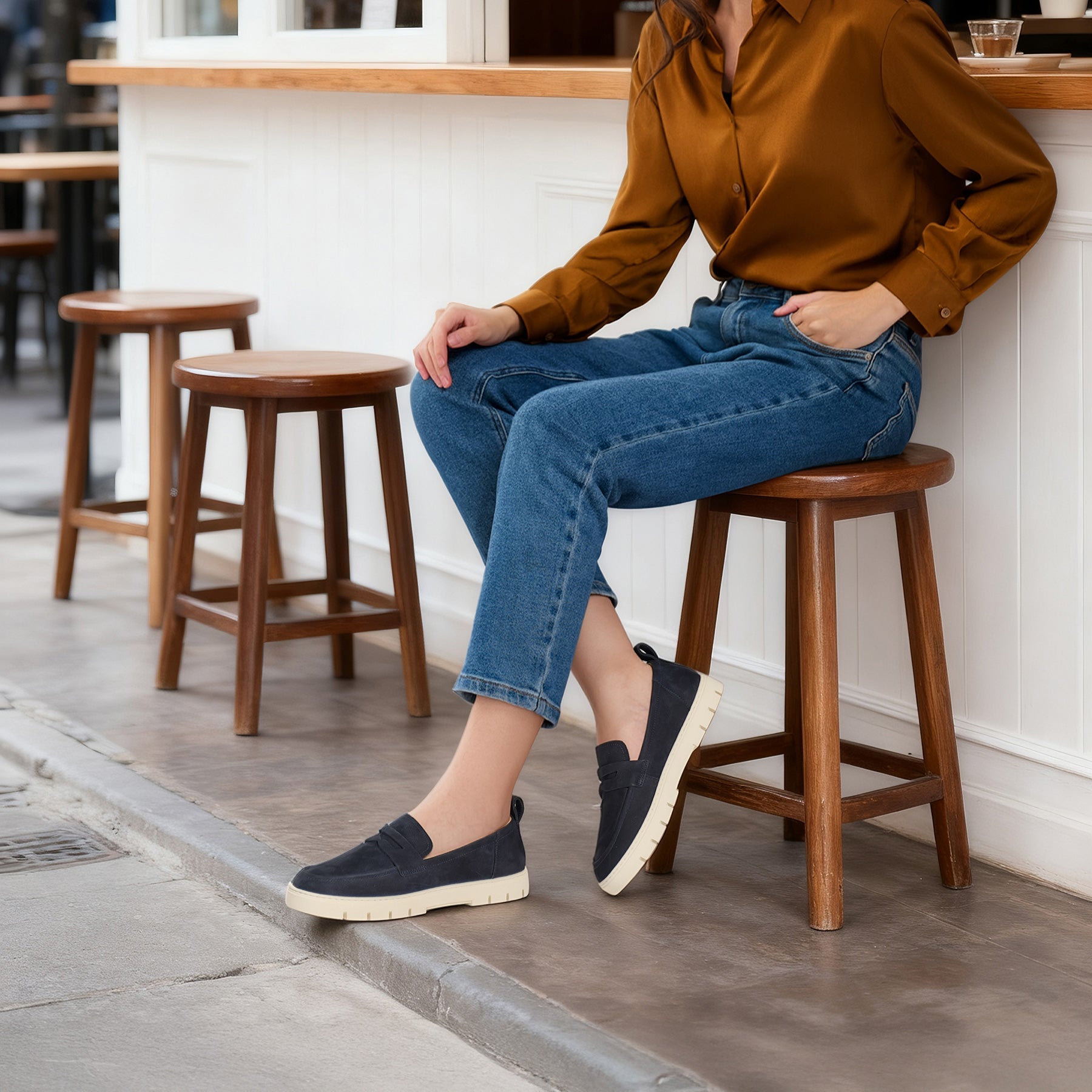 ABEO Footwear Roam Loafer Navy Nubuck