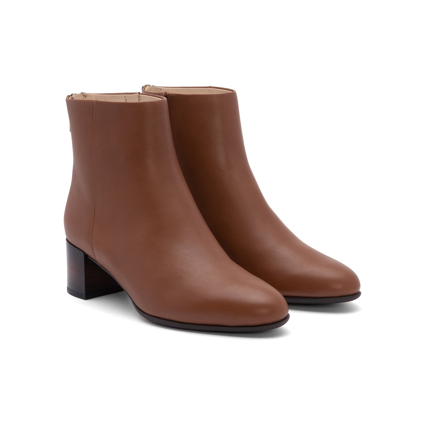 ABEO Footwear Plaza Back Zip Dark Tan