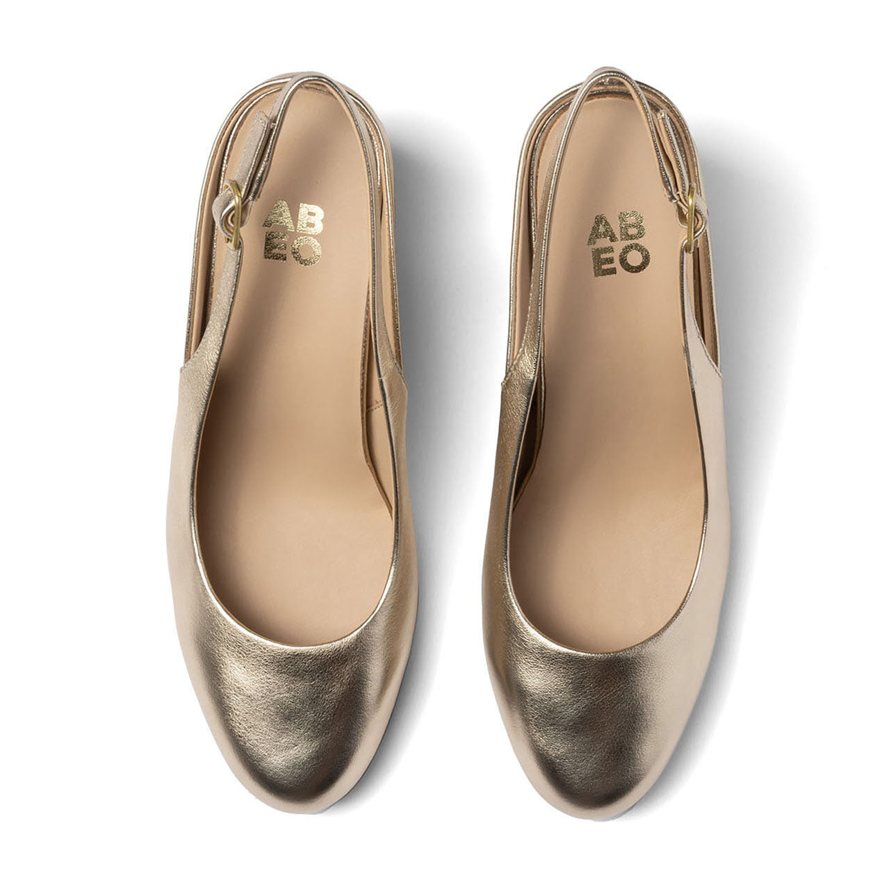 ABEO Footwear Tempo Slingback Light Gold