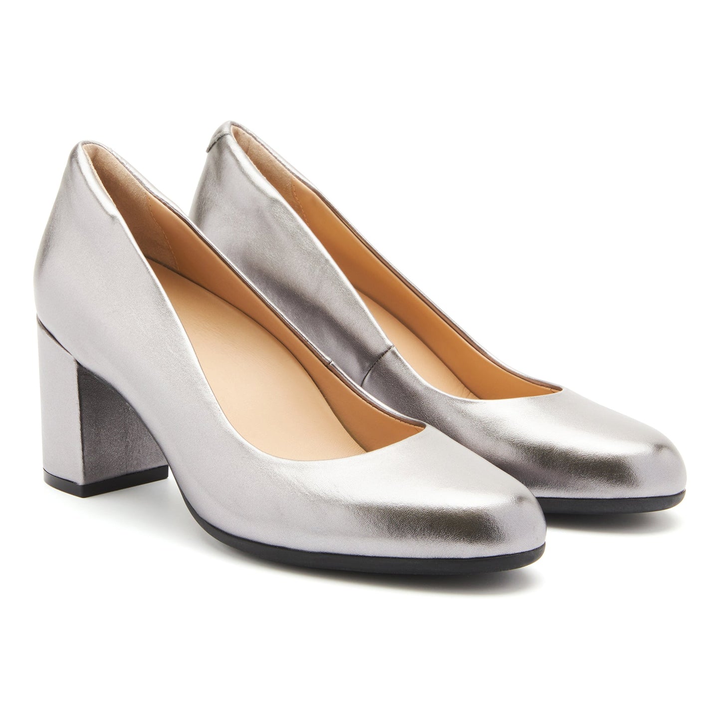 ABEO Footwear Tempo Pump Silver Metallic Leather