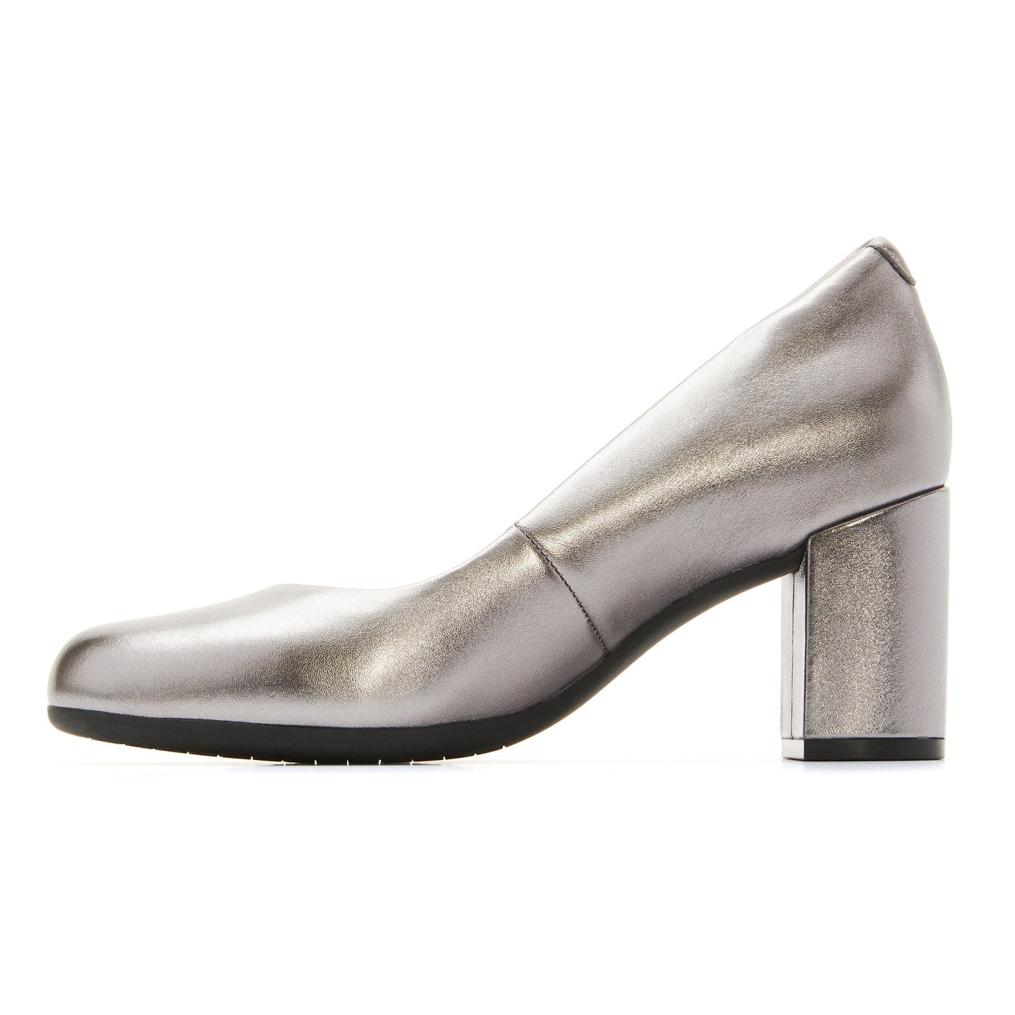 ABEO Footwear Tempo Pump Silver Metallic Leather