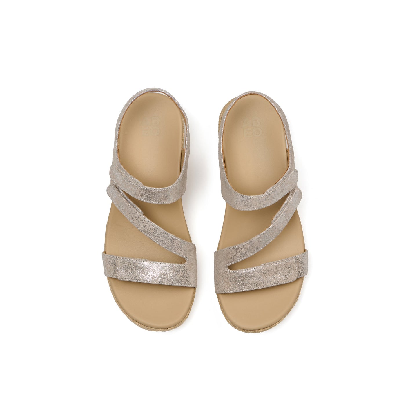 ABEO Footwear Riviera Adjustable Sandal Taupe Metallic