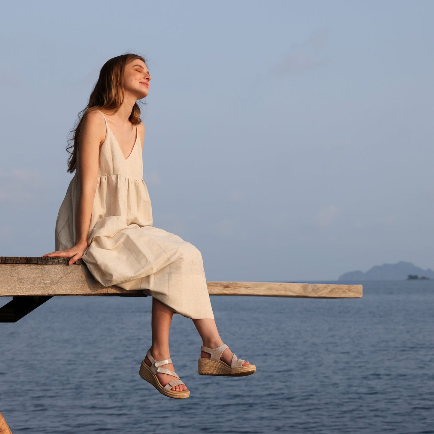 ABEO Footwear Riviera Adjustable Sandal Taupe Metallic