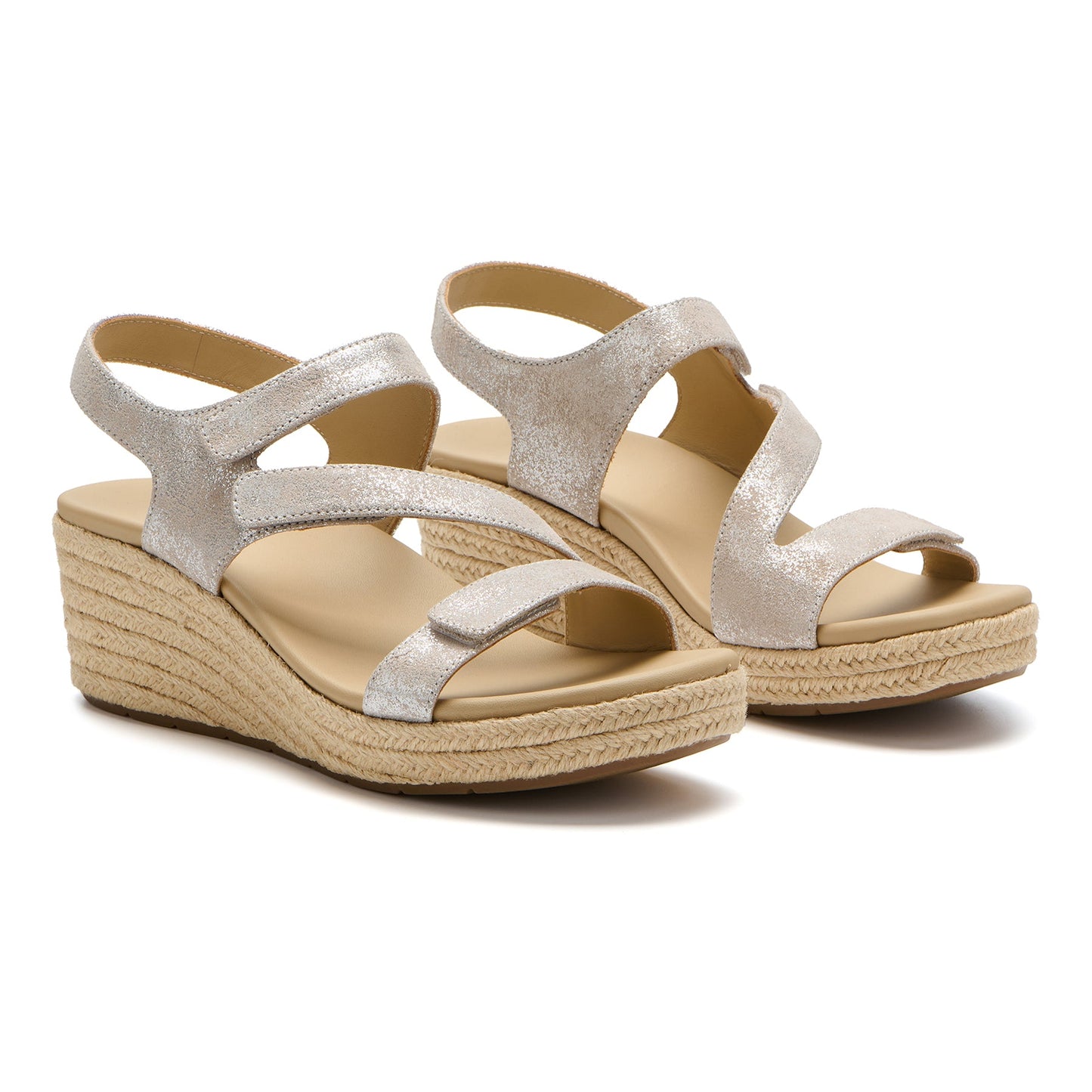 ABEO Footwear Riviera Adjustable Sandal Taupe Metallic
