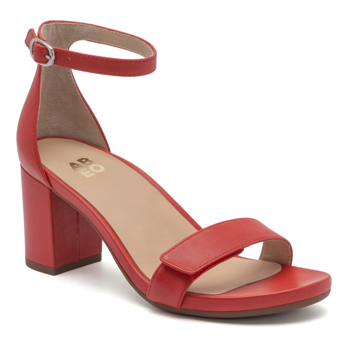 ABEO Footwear Tempo Strap Red Leather