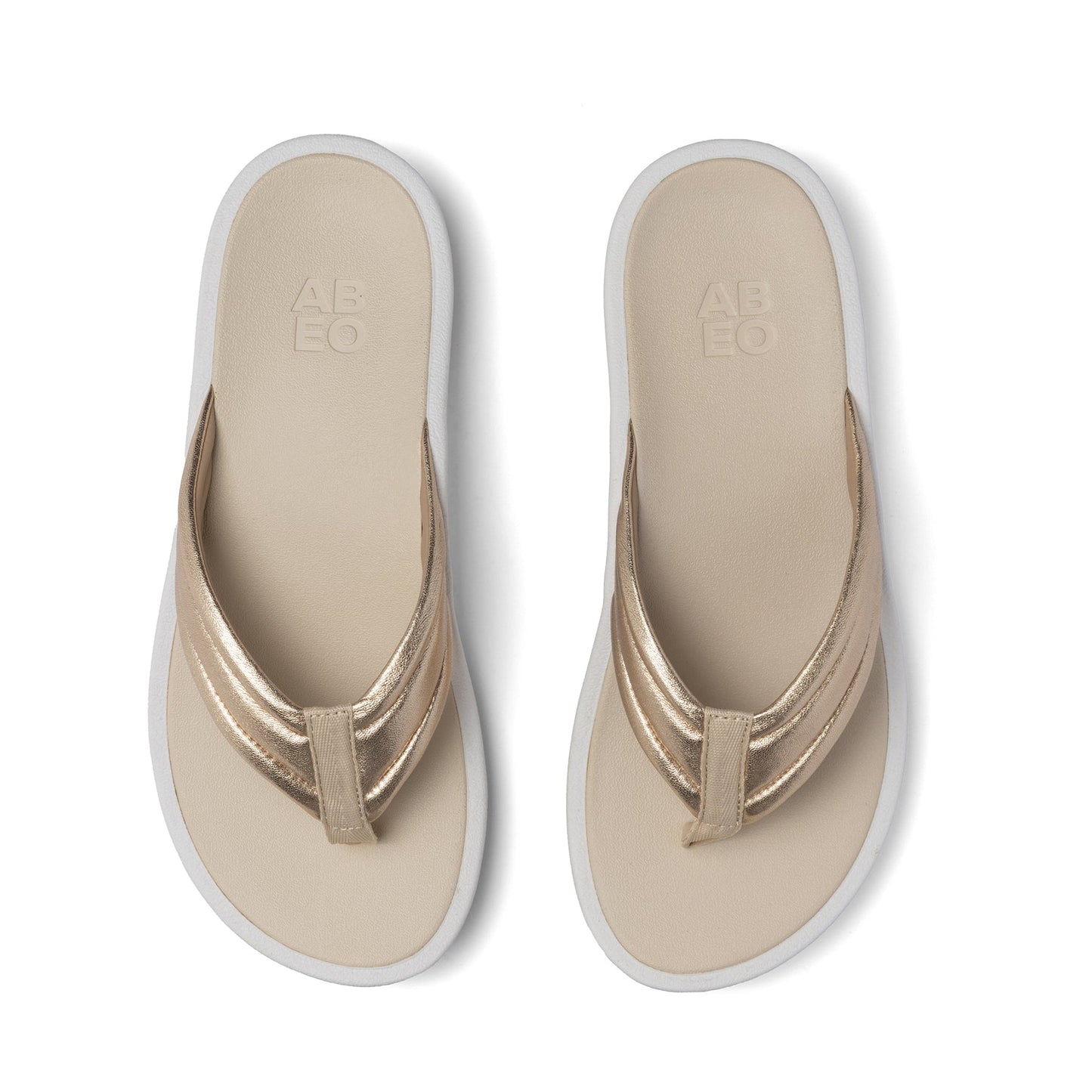 ABEO Footwear Paseo Thong Sandal Light Gold