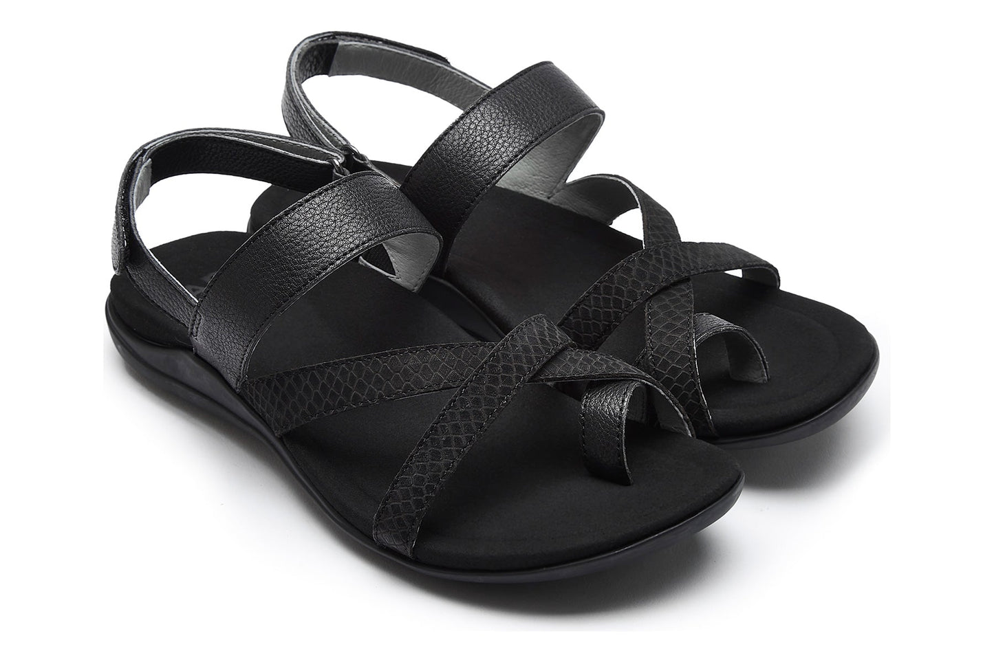 ABEO Footwear Barnett Metatarsal Black Embossed Reptile