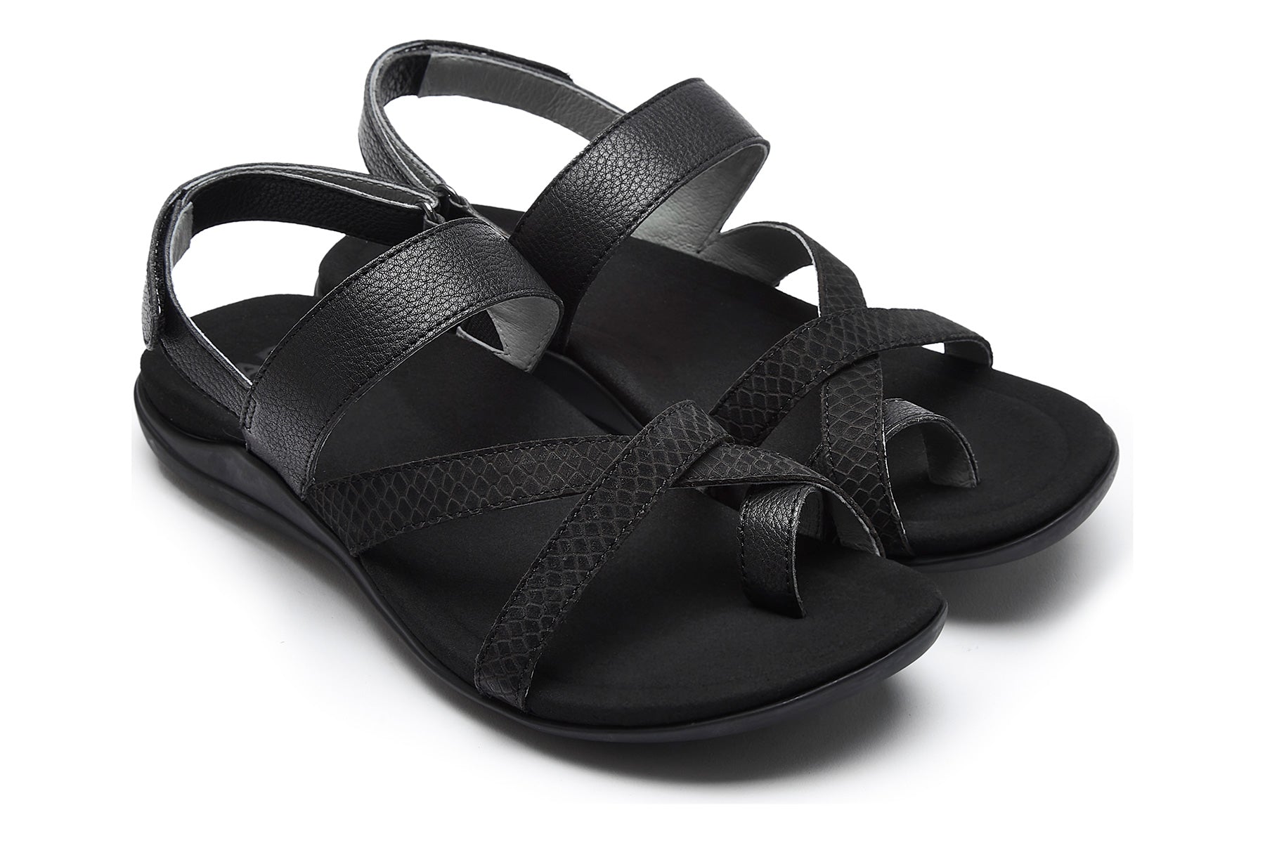 ABEO Footwear Barnett Metatarsal Black Embossed Reptile