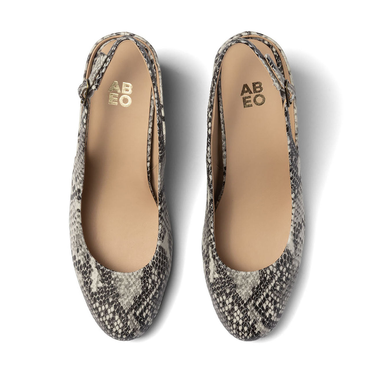 ABEO Footwear Tempo Slingback Snake Print