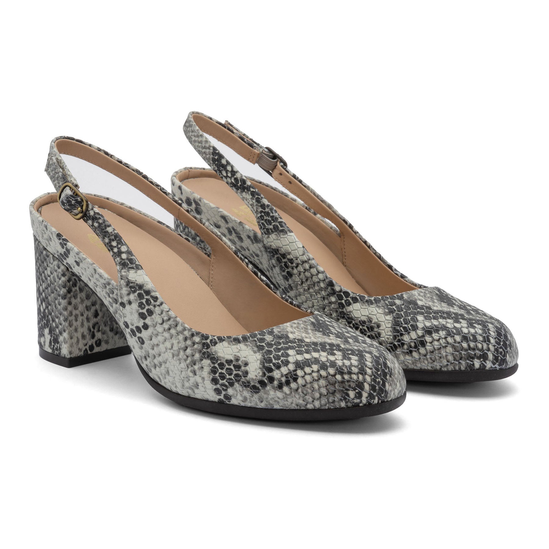 ABEO Footwear Tempo Slingback Snake Print