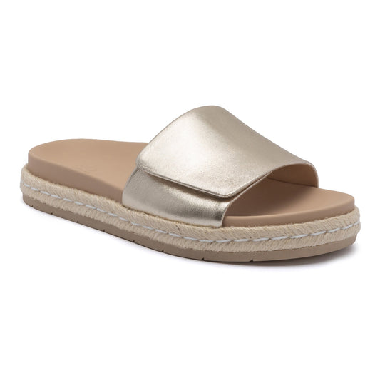 ABEO Footwear Isle Slide Light Gold Leather