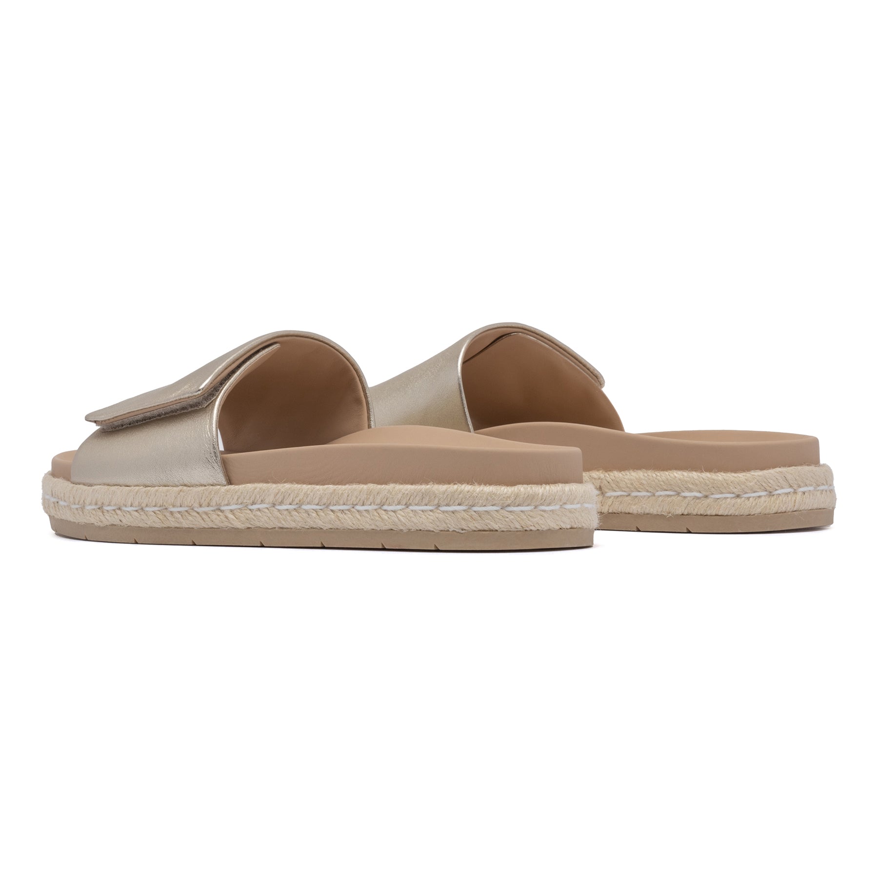 ABEO Footwear Isle Slide Light Gold Leather