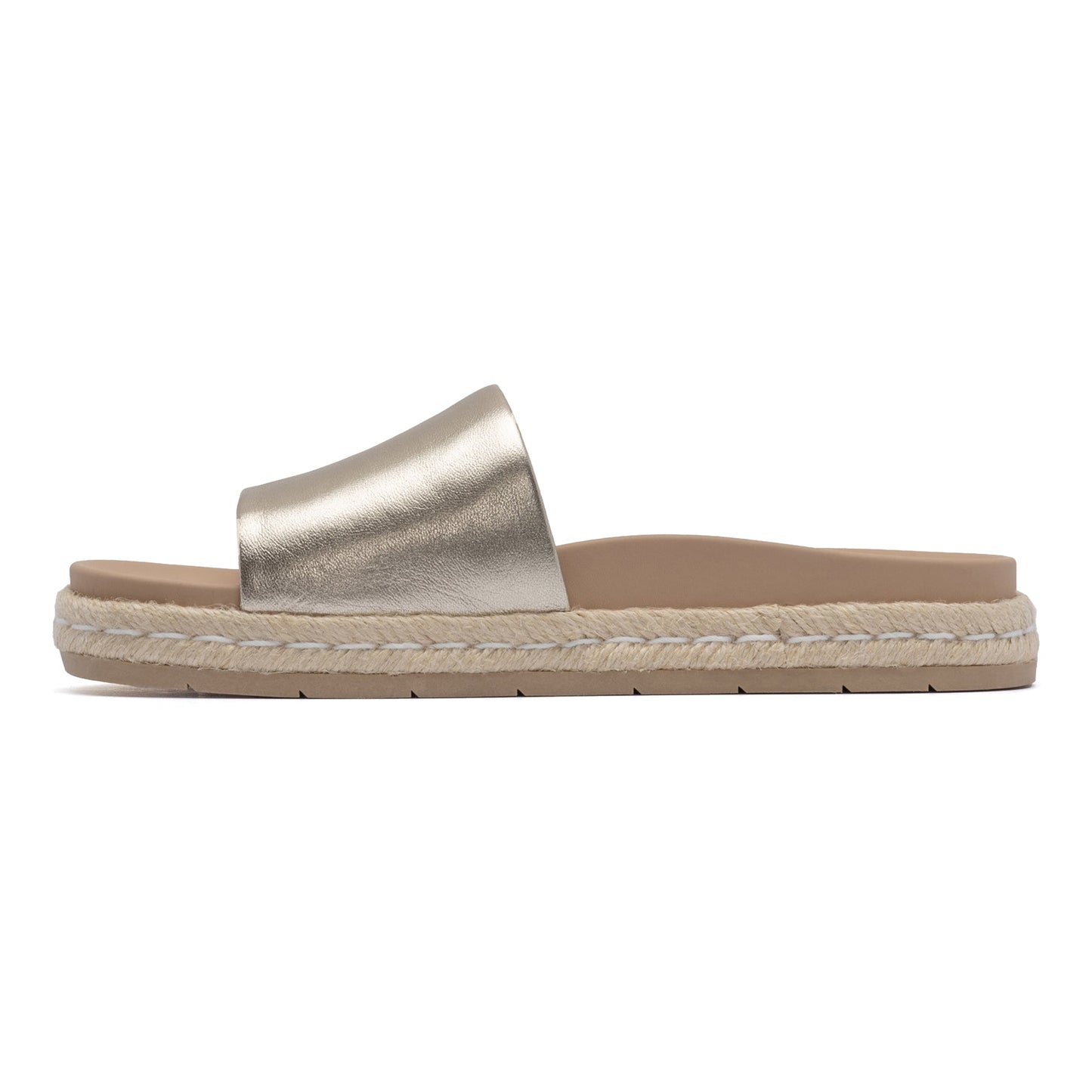 ABEO Footwear Isle Slide Light Gold Leather