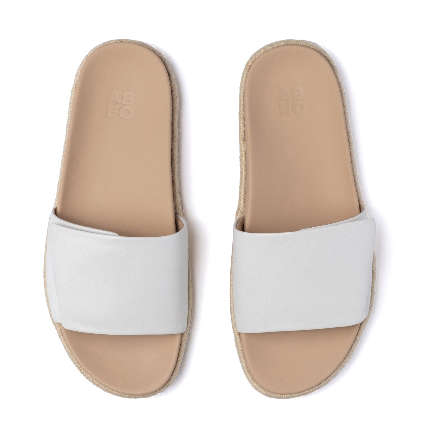ABEO Footwear Isle Slide White Leather
