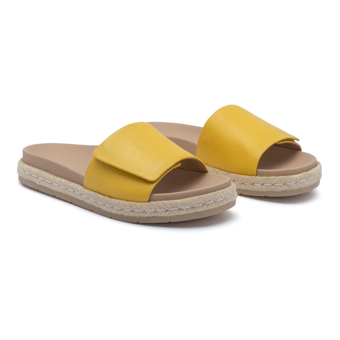 ABEO Footwear Isle Slide Yellow Leather