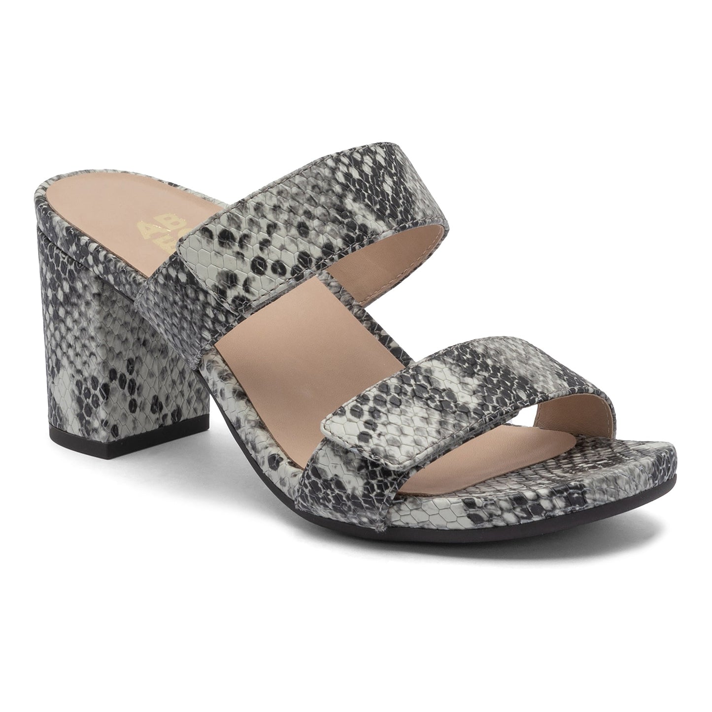 ABEO Footwear Tempo Slide Snake Print Leather