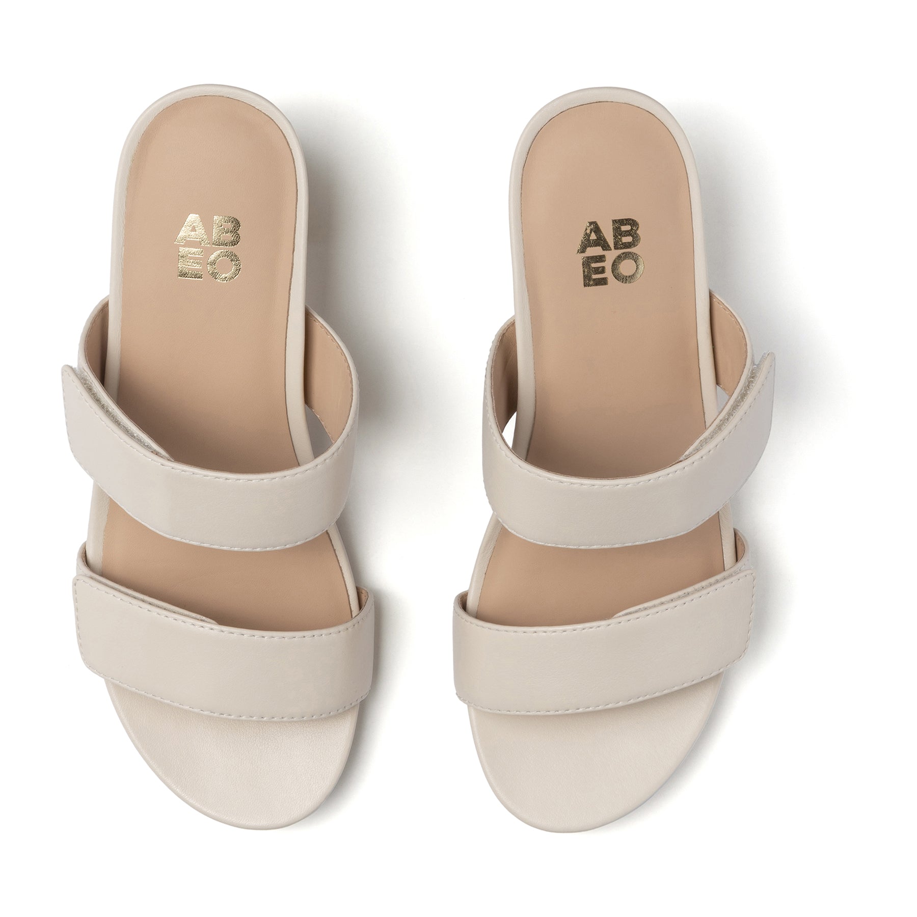 ABEO Footwear Tempo Slide Off White Leather