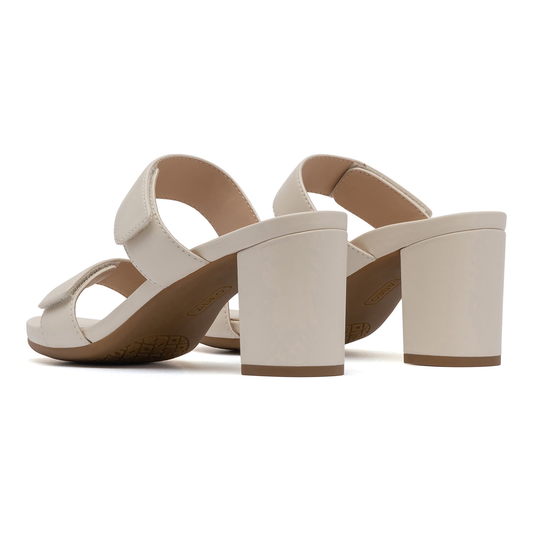 ABEO Footwear Tempo Slide Off White Leather