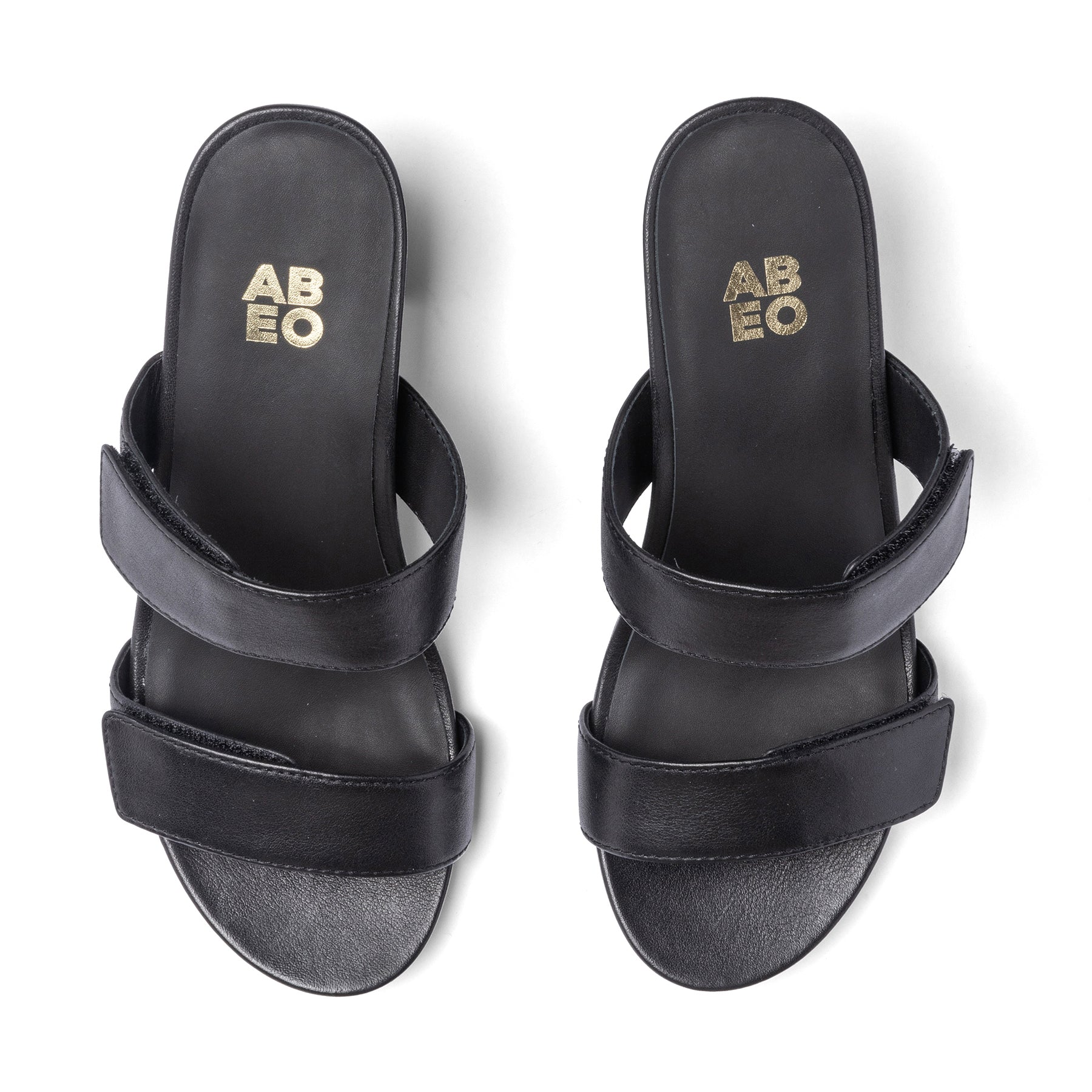 ABEO Footwear Tempo Slide Black Leather