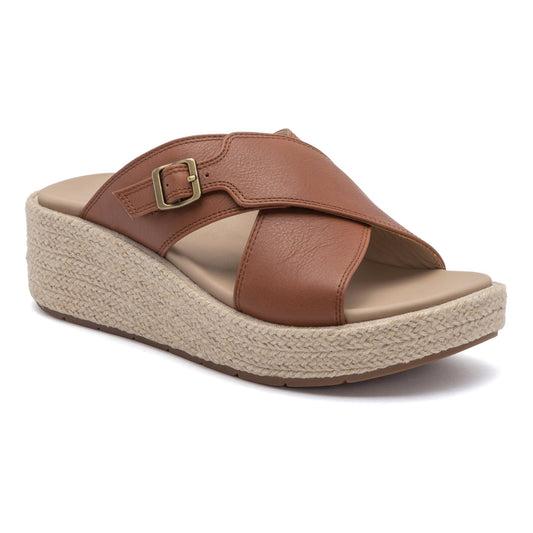 ABEO Footwear Solstice Cross Slide Dark Tan