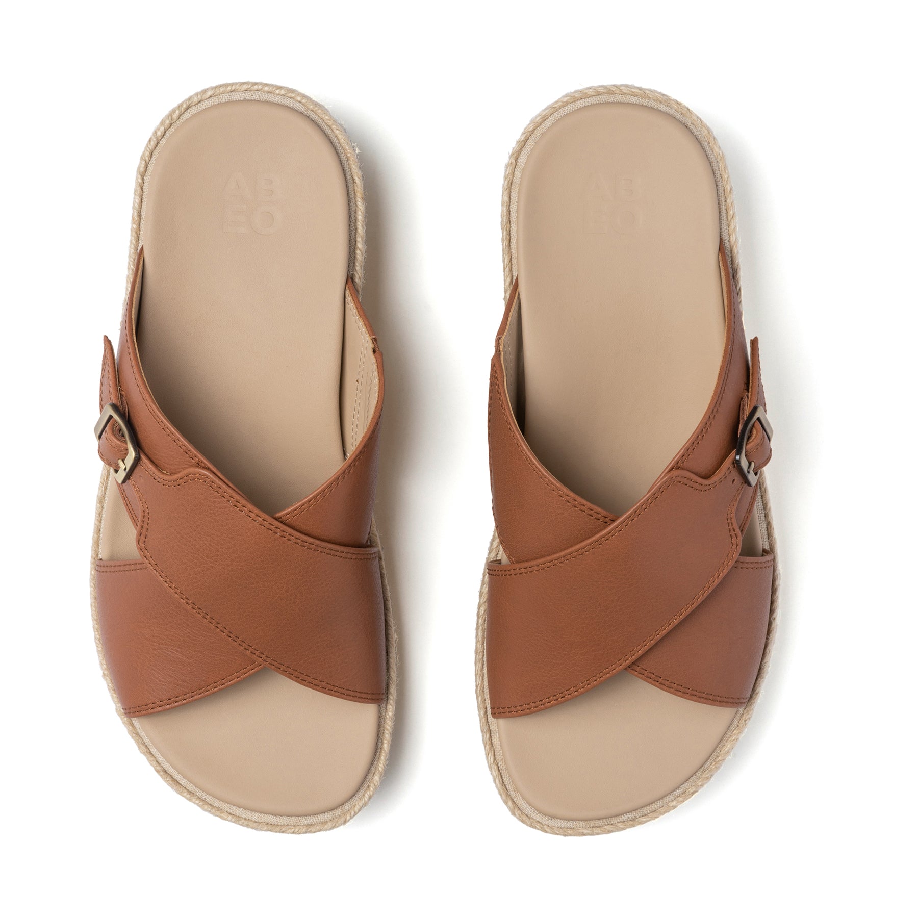 ABEO Footwear Solstice Cross Slide Dark Tan