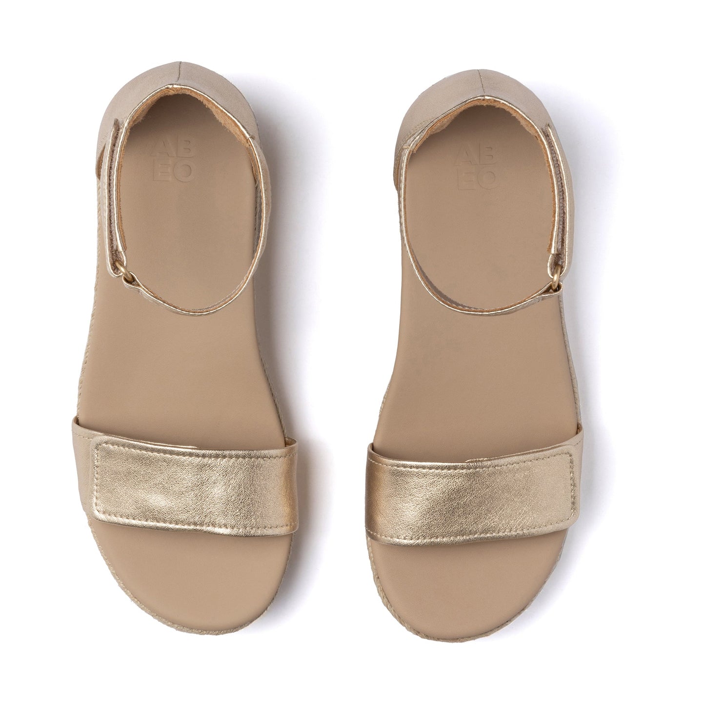 ABEO Footwear Riviera Ankle Sandal Light Gold Leather