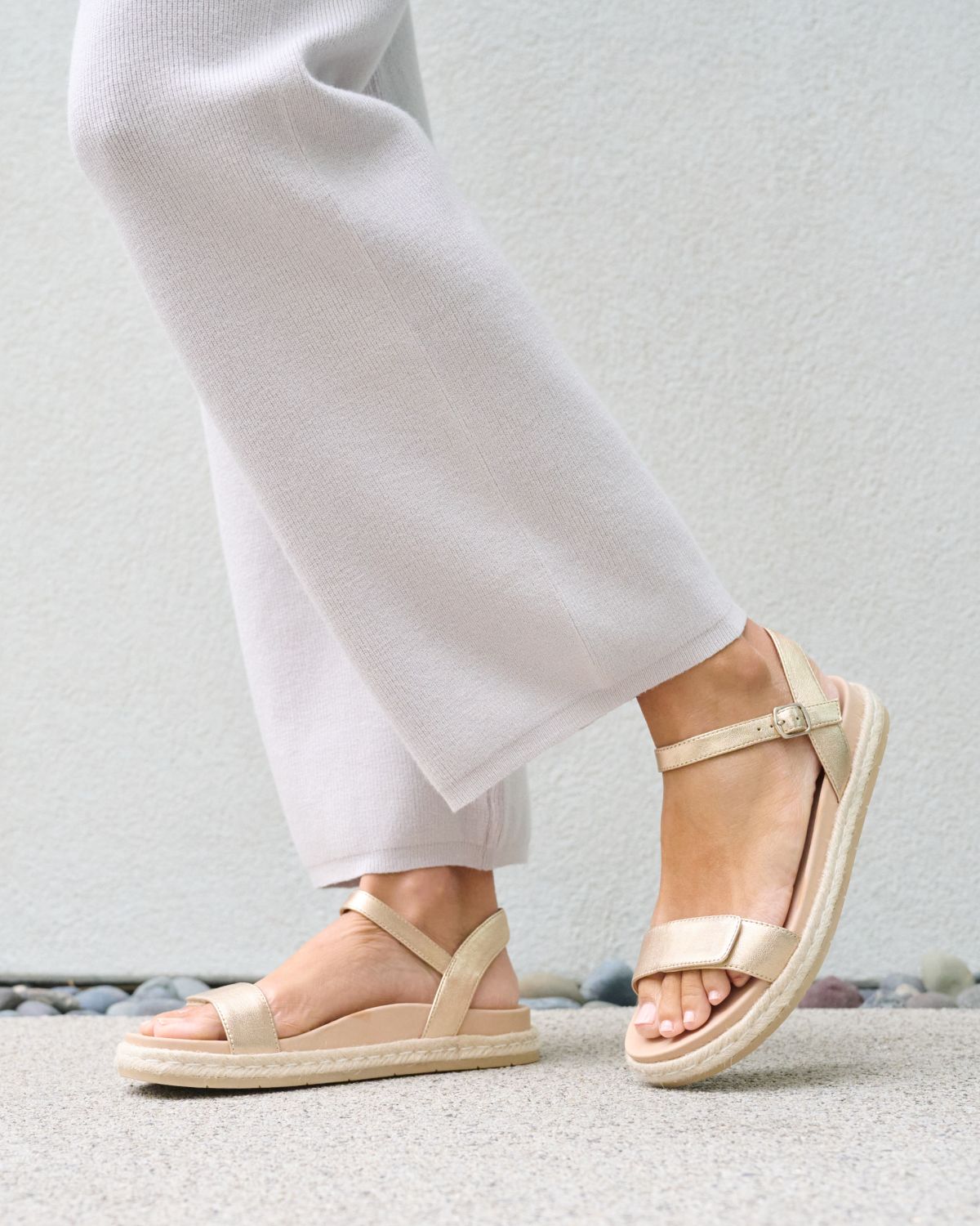 ABEO Footwear Isle Strap Light Gold