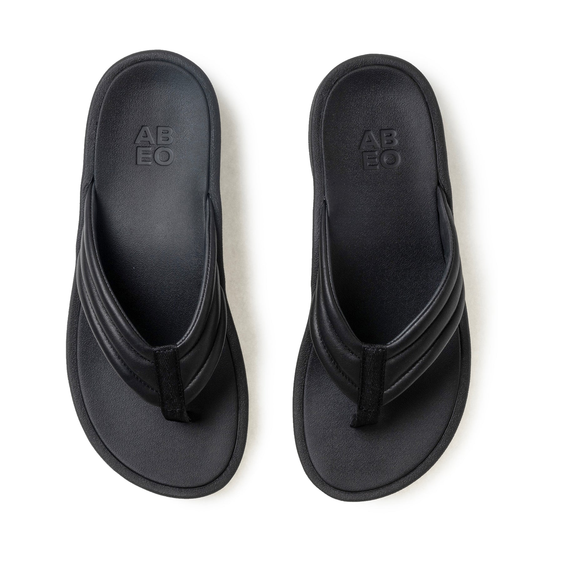 ABEO Footwear Paseo Thong Sandal Black