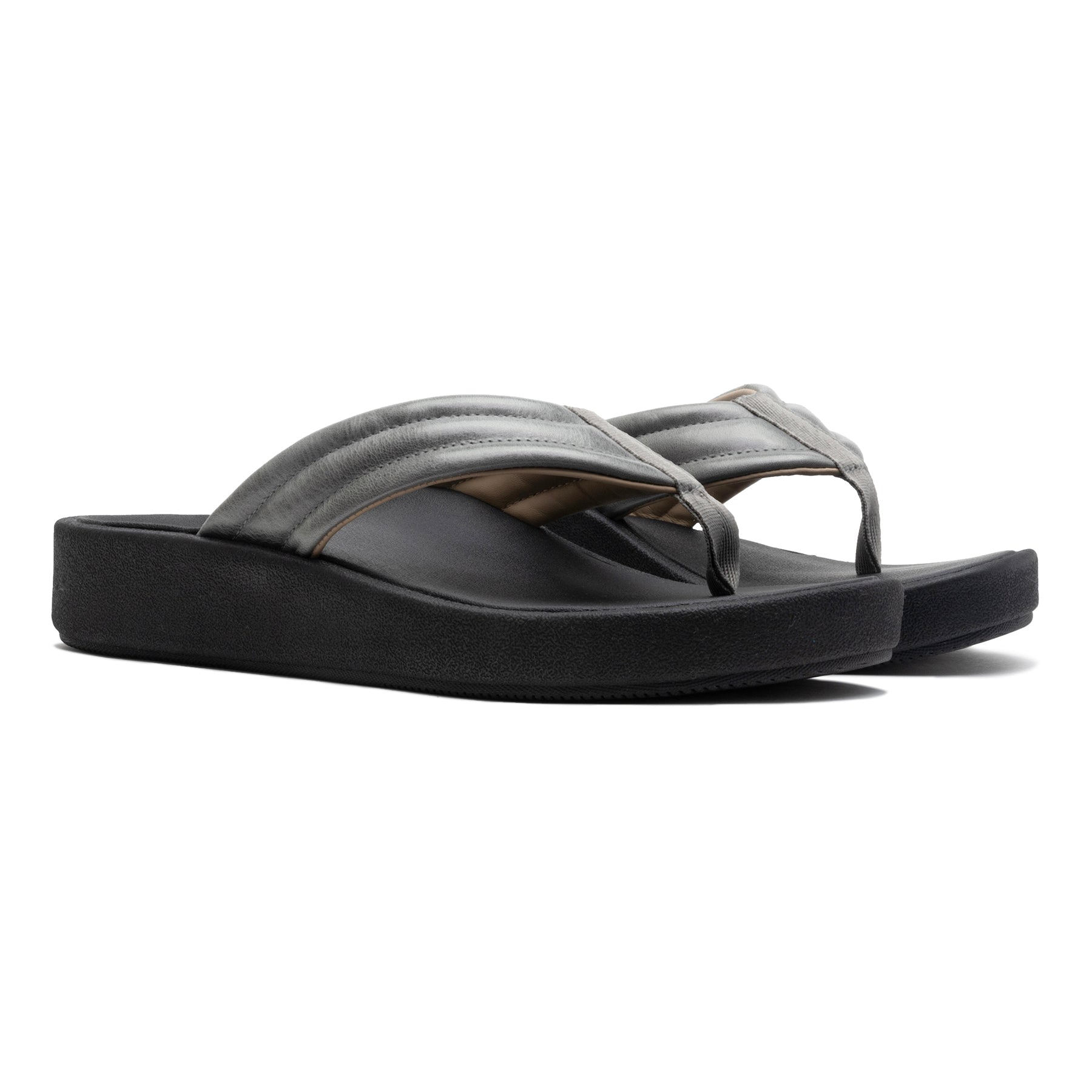 ABEO Footwear Paseo Thong Sandal Silver