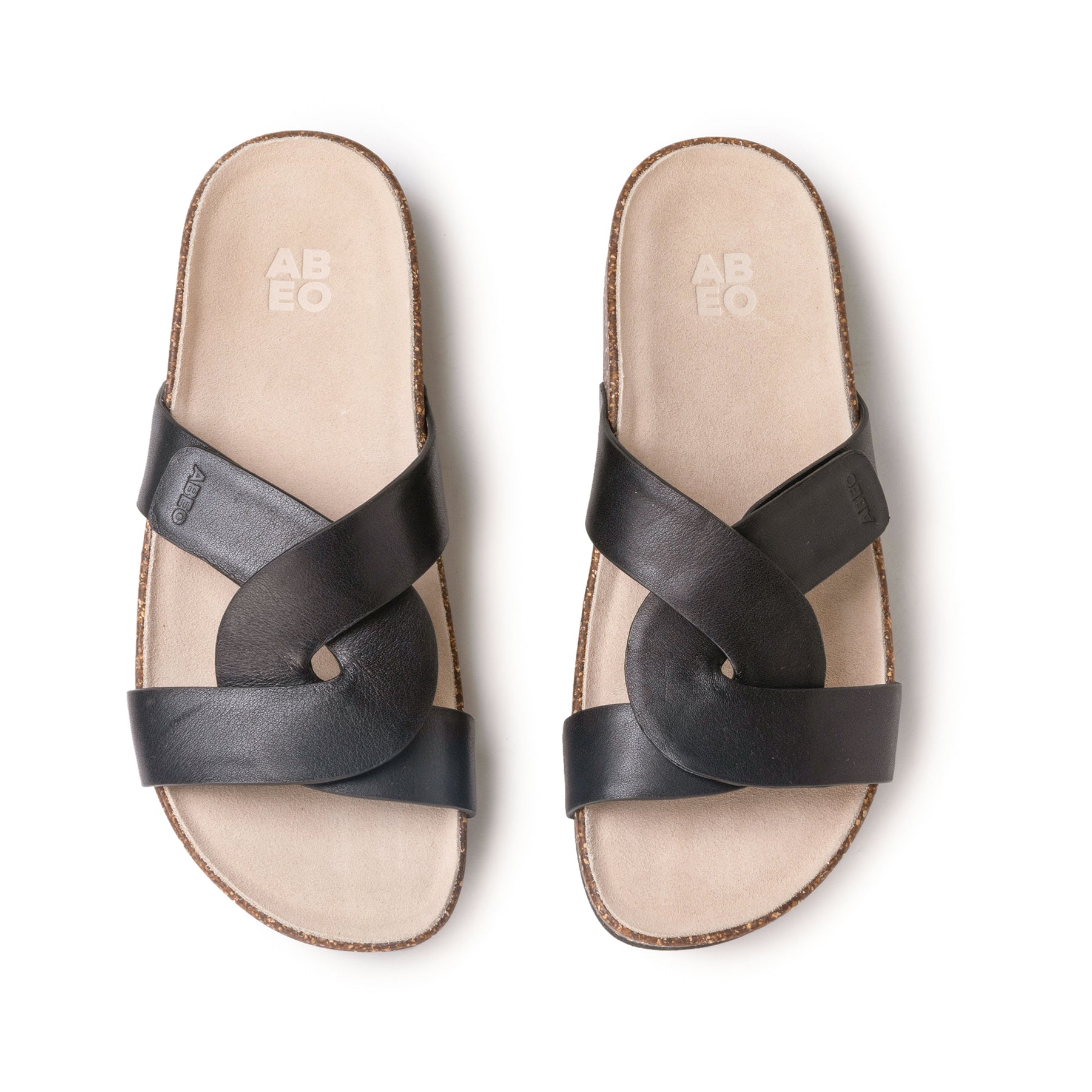 ABEO Footwear Lanai Slide Black Nubuck