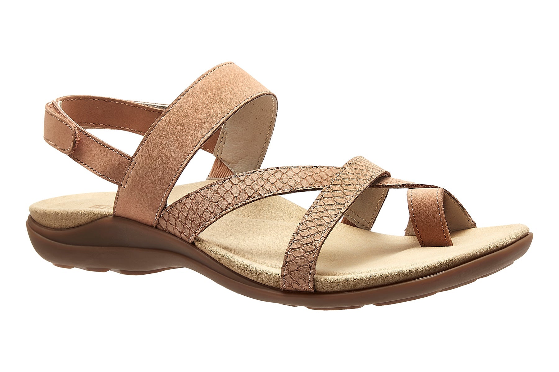 ABEO Footwear Barnett Blush Nubuck Embossed Reptile